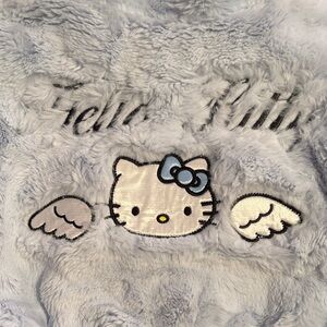 Forever 21 Light Blue Fuzzy Hello Kitty Angel Jacket